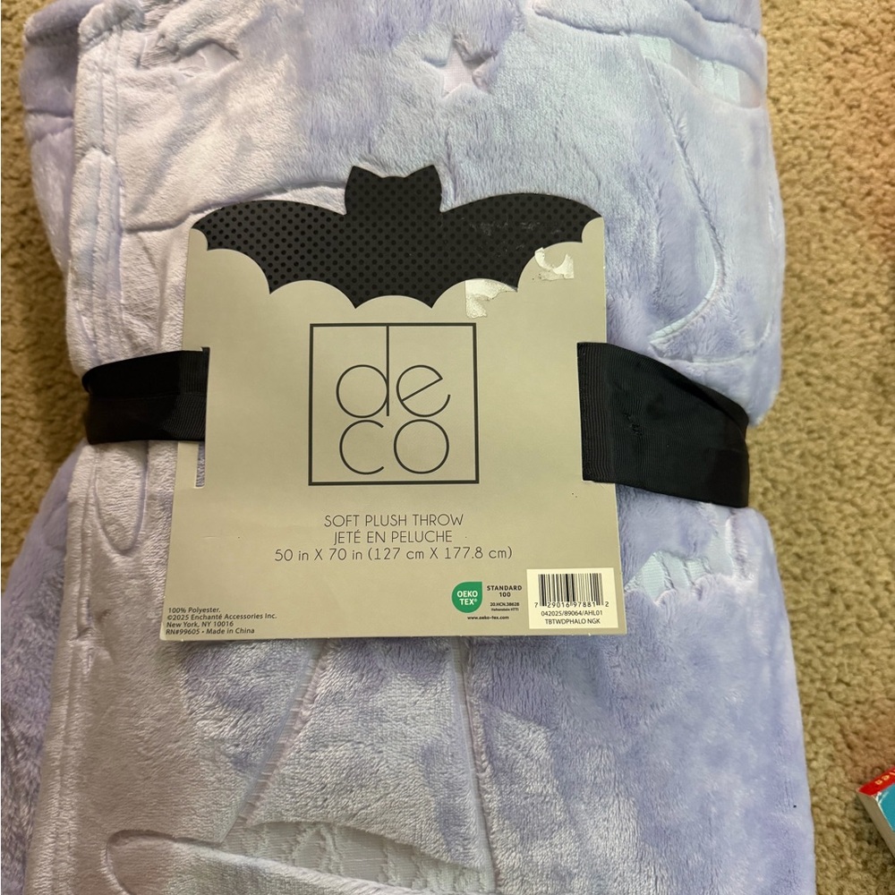 Soft Plush Kids Pajama Throw - Light Lavender